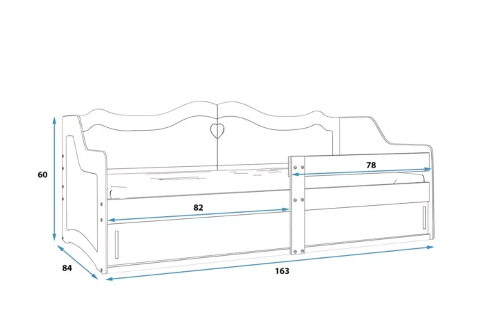 rozmery detská posteľ Julka pre dievča